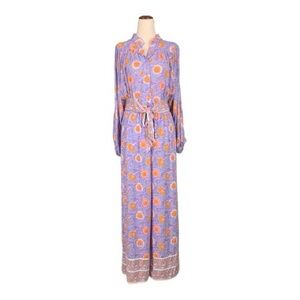 NWT Rachel Roy 2-Piece Purple Floral Resort Top/Pant Lightweight Wide Leg Small